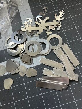 #3 - Silver Tone Metal Jewelry Blanks - Mixed Shapes